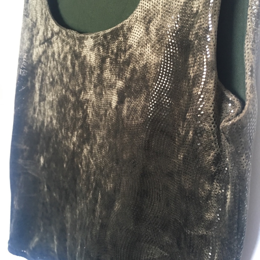 Carlisle Vintage Dark Olive Crop Tank Size Small - Picture 5 of 5